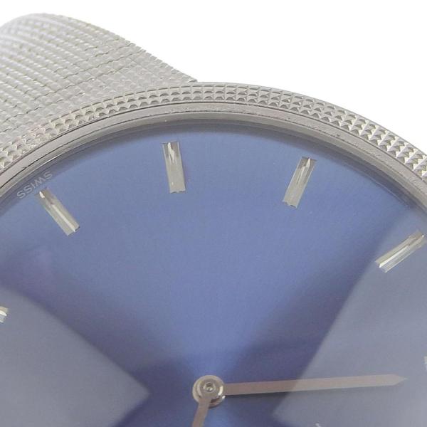 PATEK PHILIPPE Calatrava Men's Manual Wristwatch in K18 White Gold with Blue Display - Rare and Simple Design in Excellent Condition