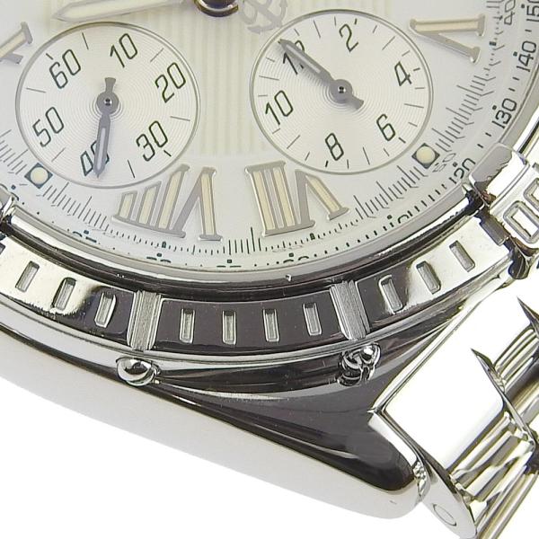 BREITLING Crosswind Chronograph Men's Automatic Watch with White Dial and Date, Model A13355, in Stainless Steel in Excellent Condition