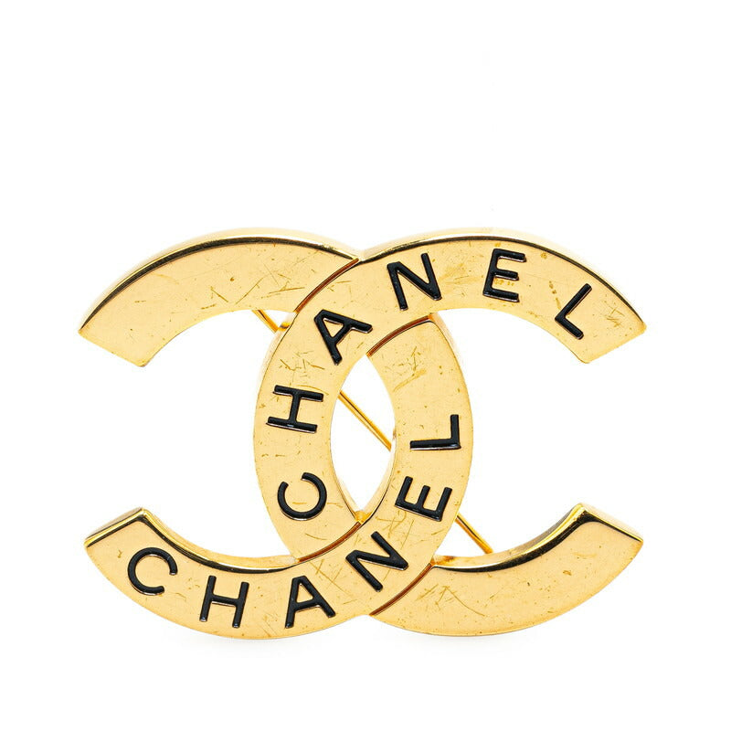 Chanel Vintage Coco Mark Brooch Gold