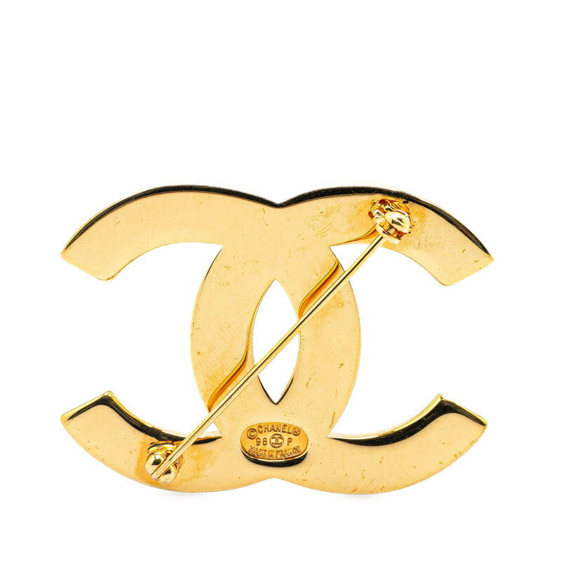 Chanel Vintage Coco Mark Brooch Gold