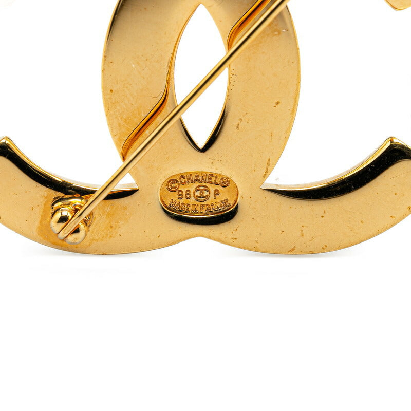 Chanel Vintage Coco Mark Brooch Gold