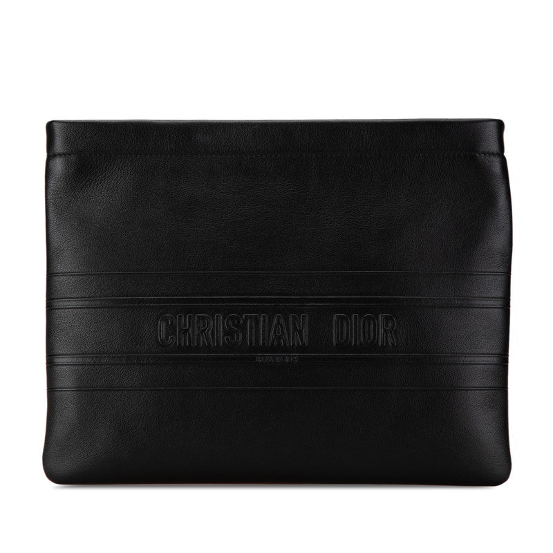 Dior Black Calf Leather Clutch Bag in Great Condition