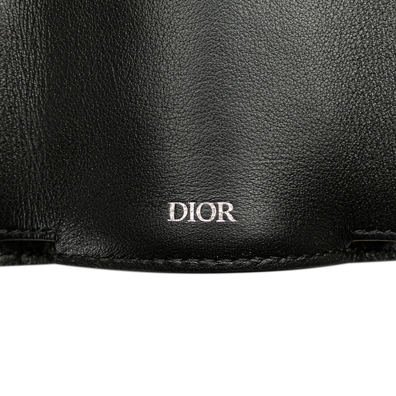 Dior Oblique Canvas Leather Trifold Wallet in Very Good Condition