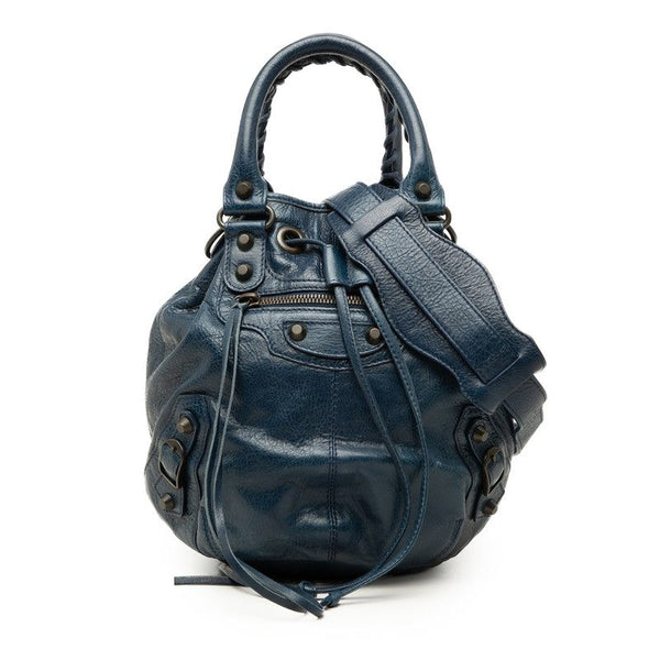 Balenciaga Classic Mini Pompon Leather 2way Bag