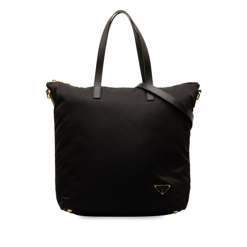 Prada Nylon Saffiano Leather 2WAY Tote Bag