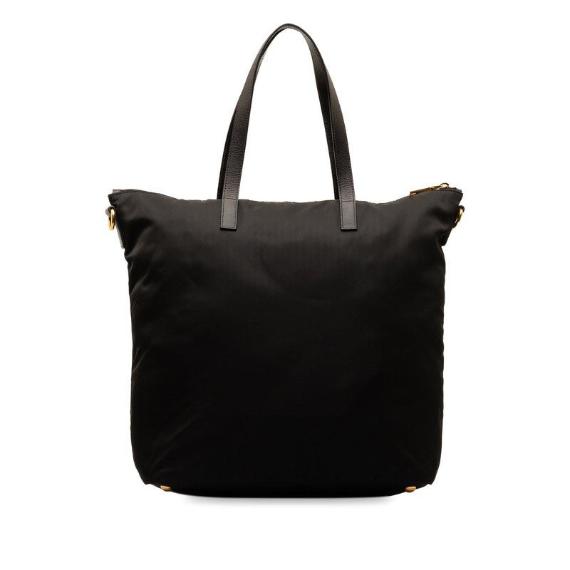 Prada Nylon Saffiano Leather 2WAY Tote Bag