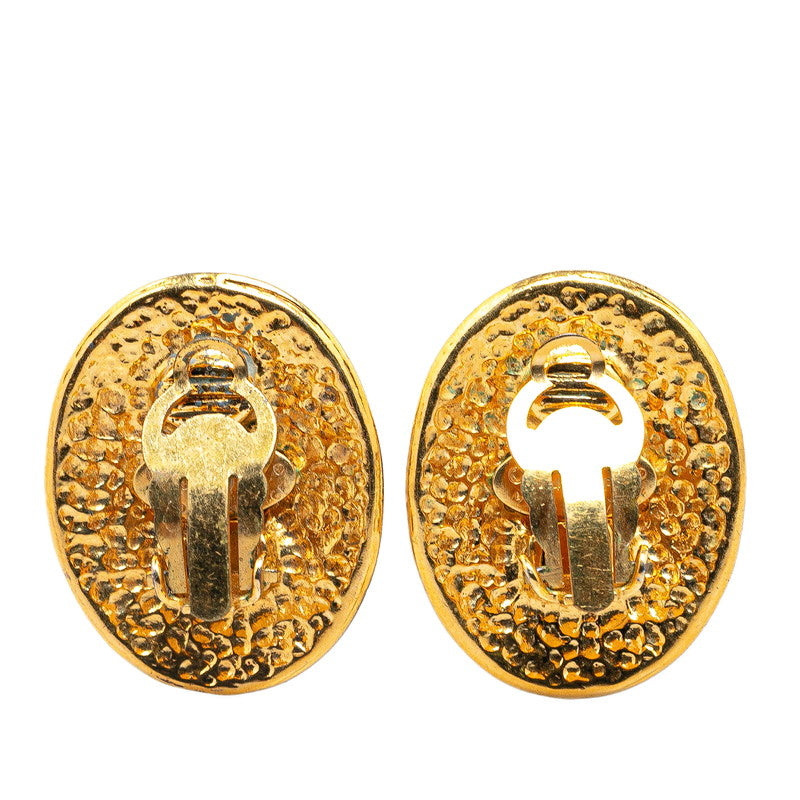 Chanel Vintage Coco Mark Drop Earrings Gold