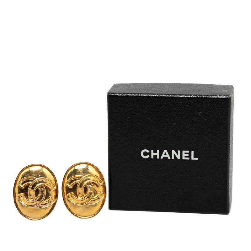 Chanel Vintage Coco Mark Drop Earrings Gold