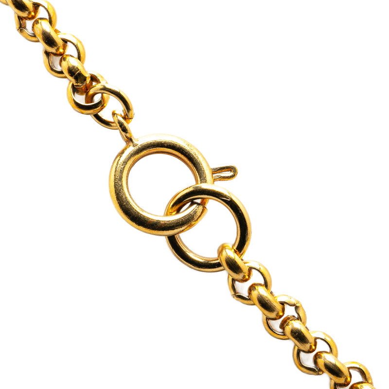 Chanel Vintage Heart Motif Necklace Gold