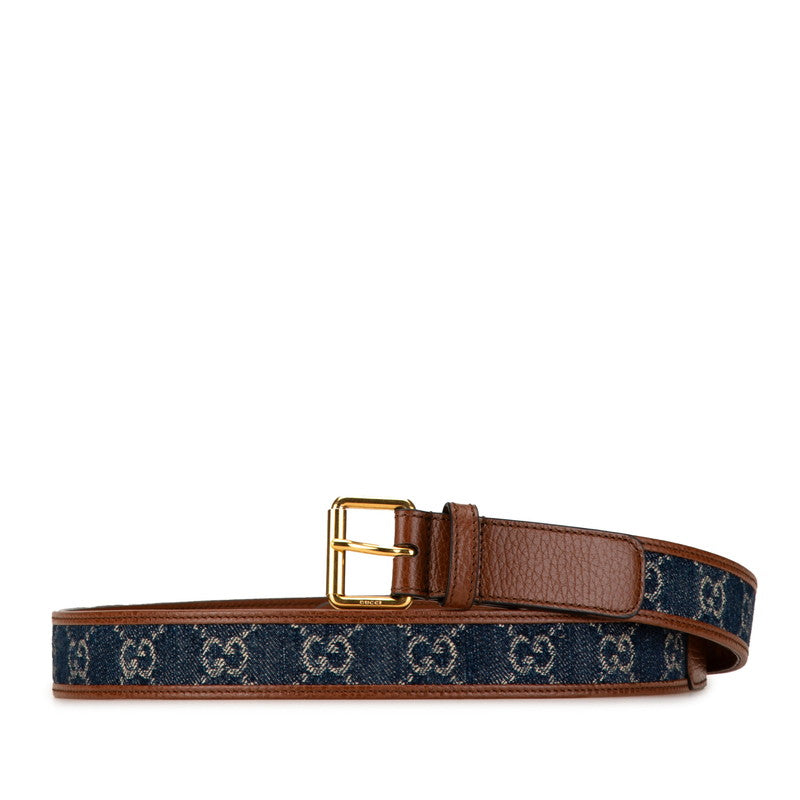 Gucci Denim Leather Belt 678694