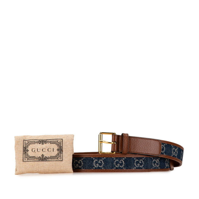 Gucci Denim Leather Belt 678694