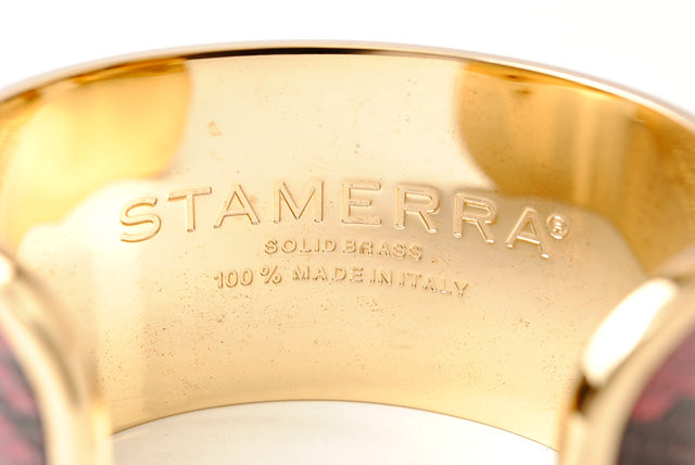 STAMERRA Python/Crocodile Alloy Bangle/Bracelet, Large Size, Rose, st-18-047 in Pristine Condition