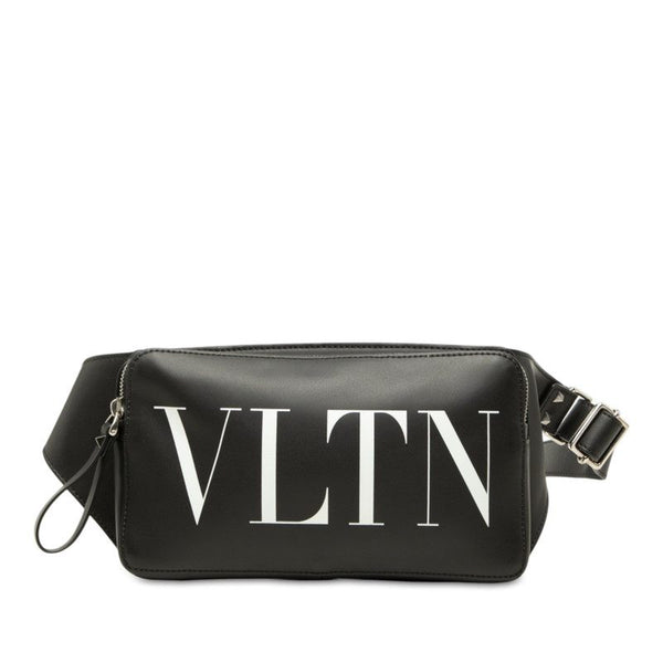 Valentino Rockstud VLTN Logo Leather Waist Bag