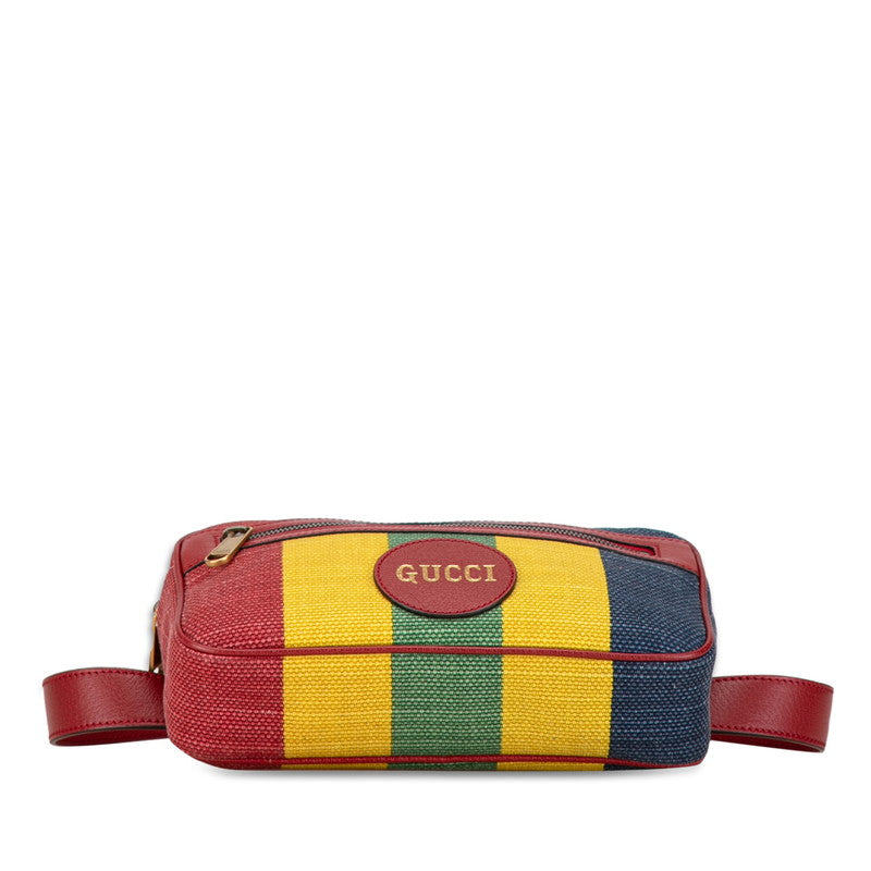 Gucci Canvas Leather Body Bag Waist Bag 625895