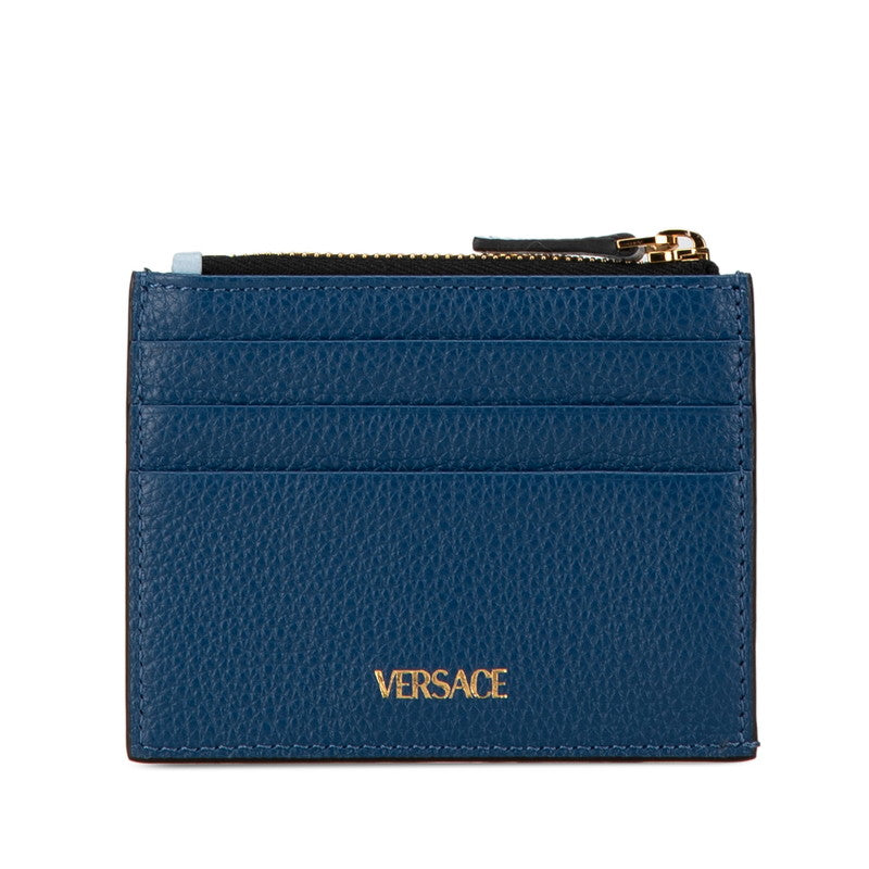 Versace Virtus Bicolor Leather Card Coin Case