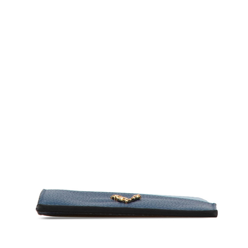 Versace Virtus Bicolor Leather Card Coin Case