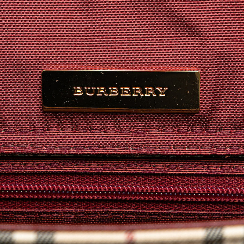 Burberry Nova Check Canvas Leather Shoulder Bag in Very Good Condition