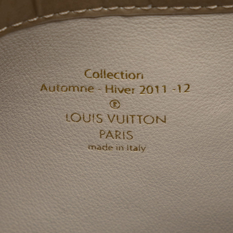 Louis Vuitton Mouton Leather Lockit Voyage Handbag M93850 in Great Condition