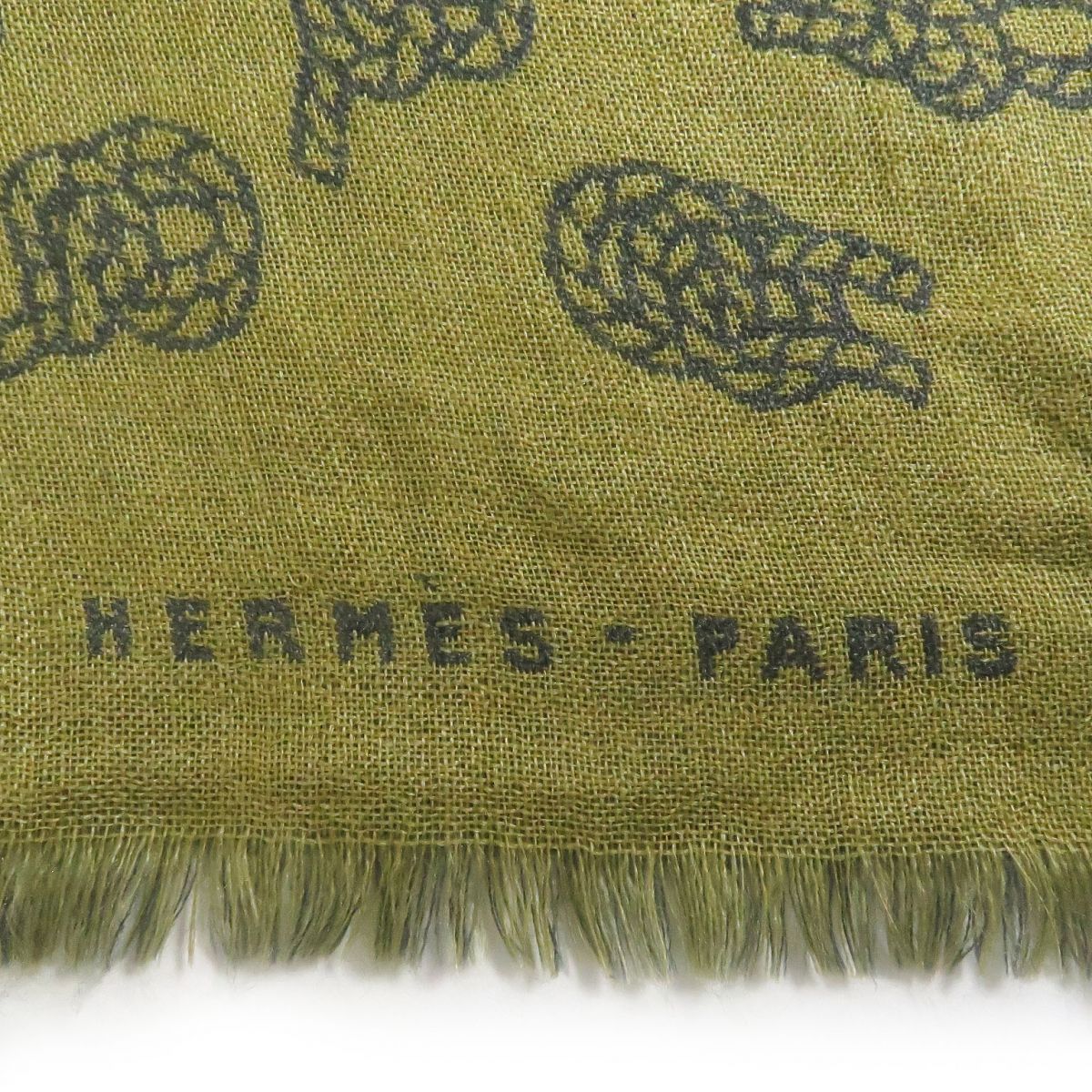 Hermes Cashmere Silk Reversible Stole Grey