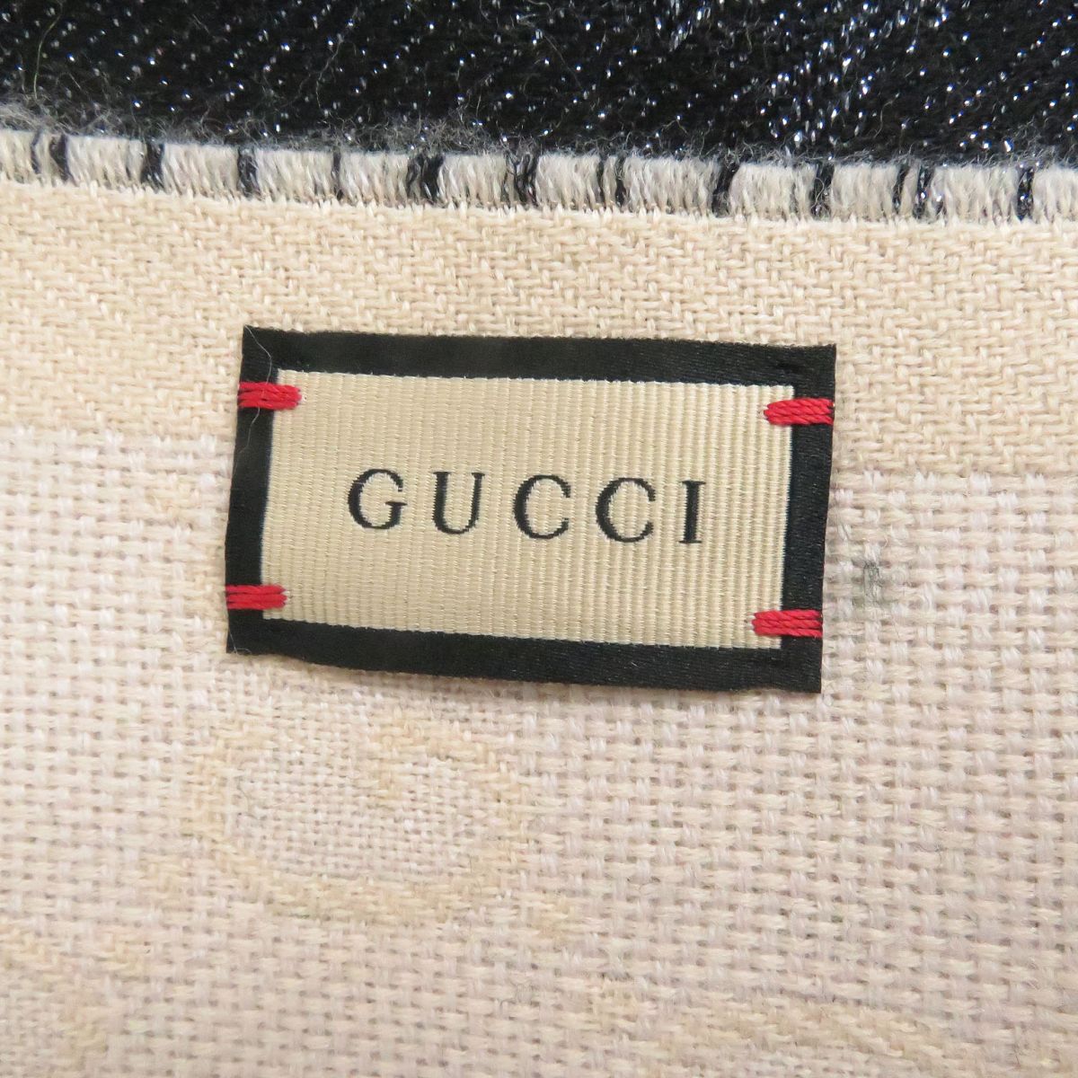 GUCCI GG Metallic Wool Jacquard Scarf