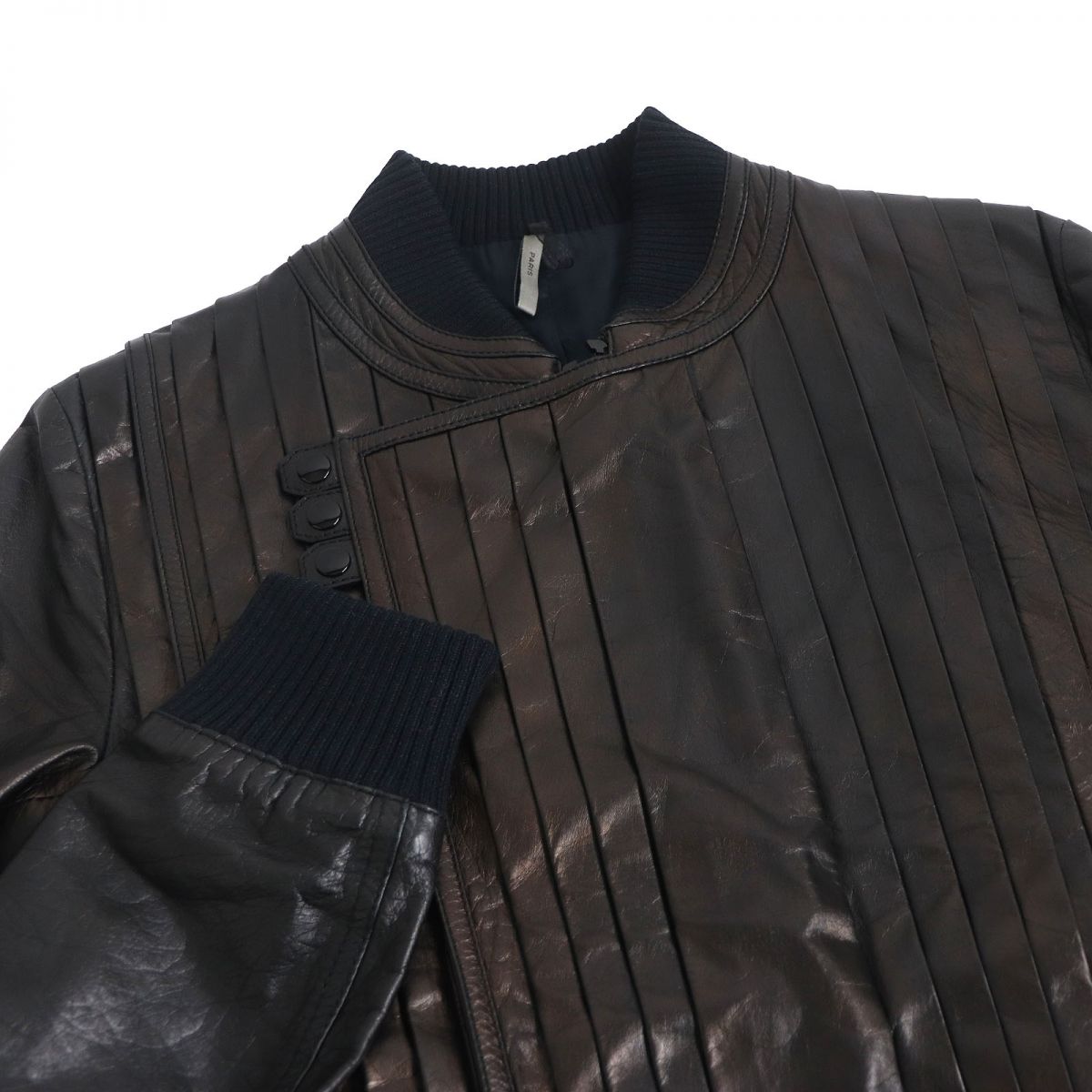 Dior Leather Blouson Jacket Dark Brown Size 44