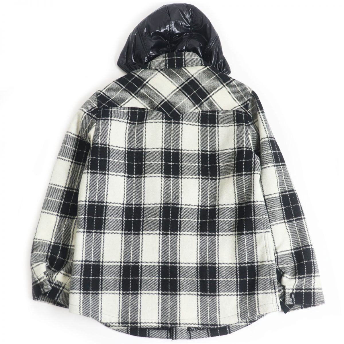 Celine Check Hood Logo Flannel Jacket