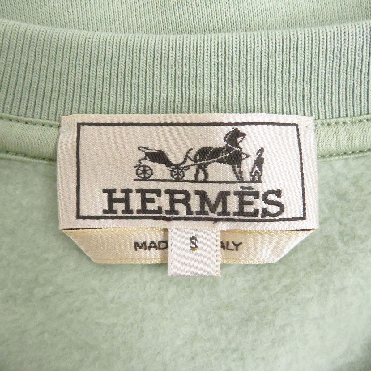 Hermes Lamb Leather Patch Sweatshirt S