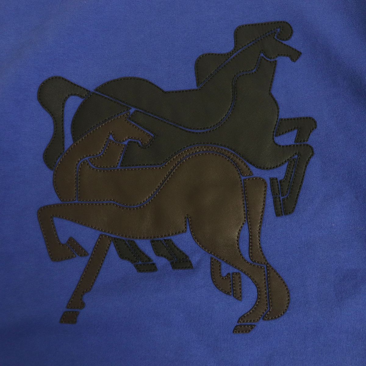 Hermes Brazilian Horse Leather Sweatshirt Blue M