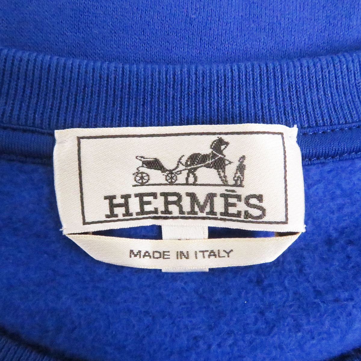 Hermes Brazilian Horse Leather Sweatshirt Blue M