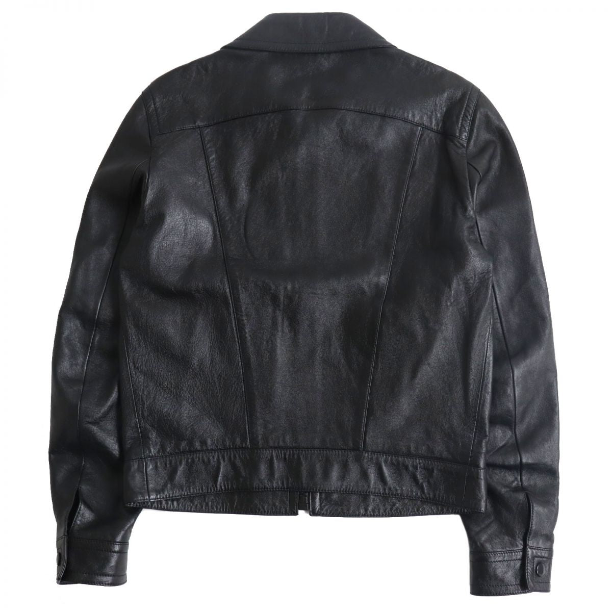 Celine Lambskin Leather Jacket Black 44