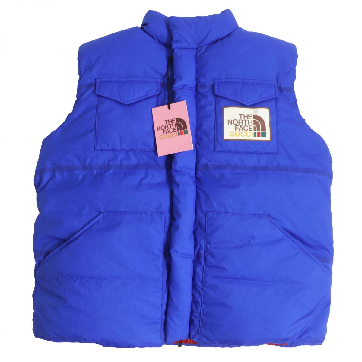 Gucci x The North Face Cat Logo Down Vest Blue M