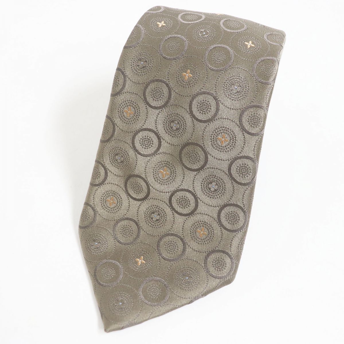 Louis Vuitton Silk Monogram Flower Embroidery Tie