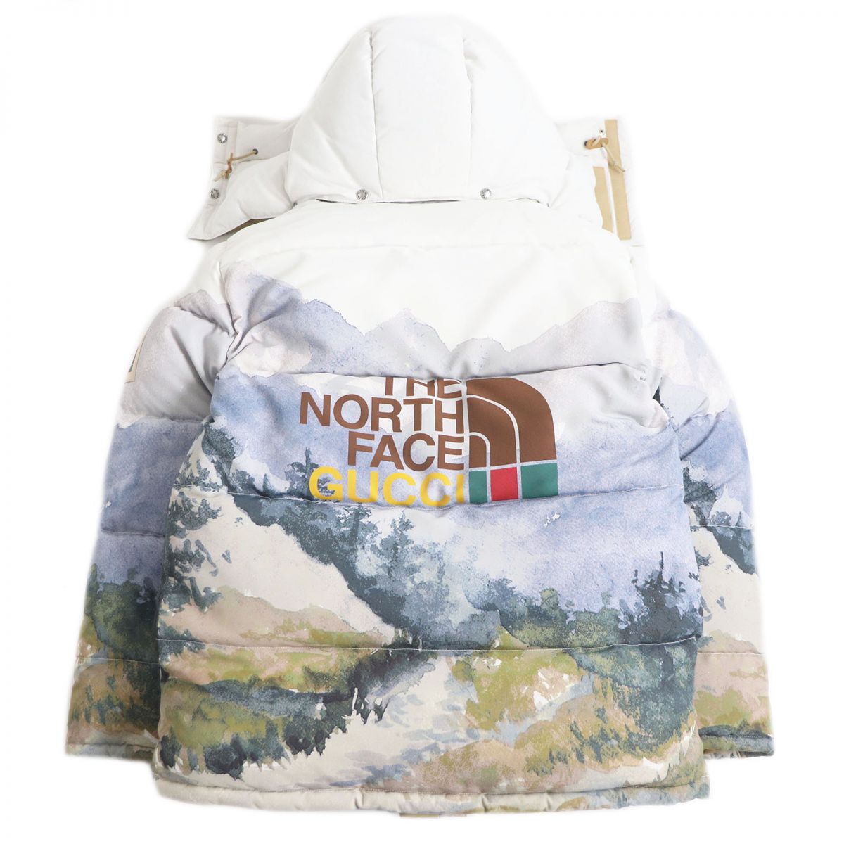 Gucci x The North Face Trail Print Down Jacket L