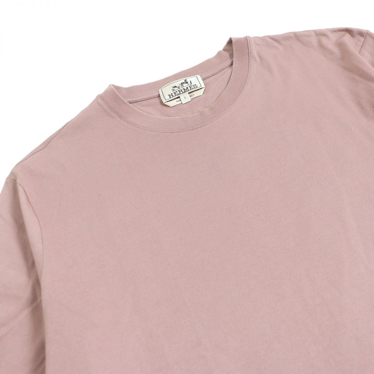 Hermes Cotton Stitch T-Shirt Pink L