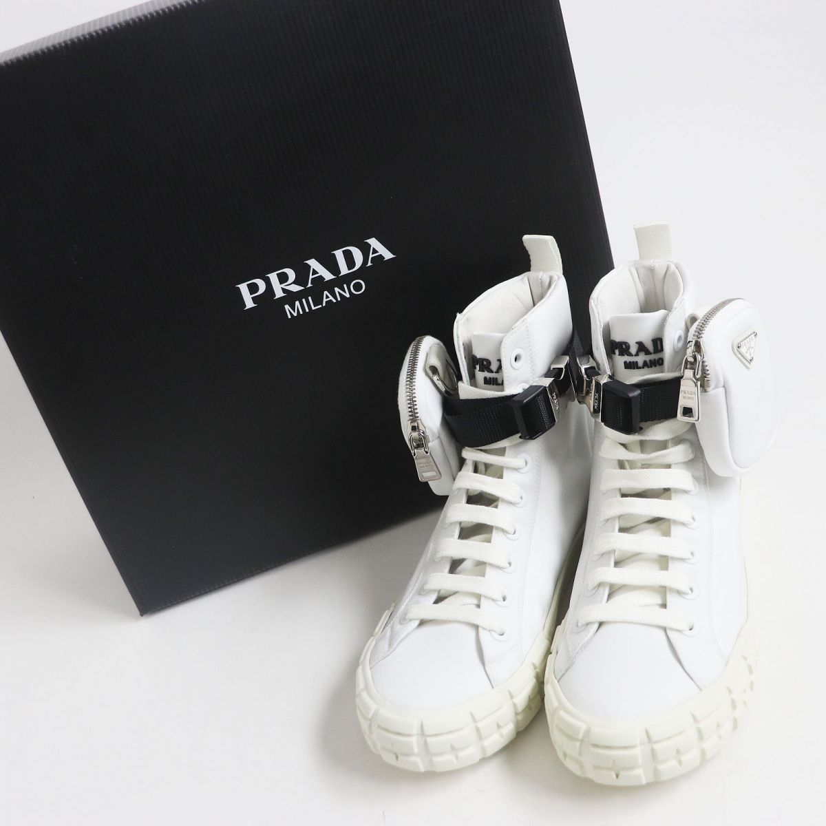 Prada Nylon High-Top Sneakers 2TC147