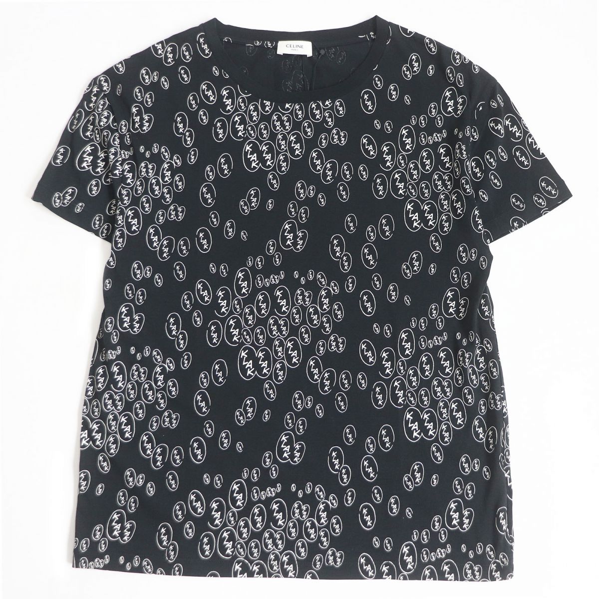 Celine Cotton T-Shirt Black M 2X008388E