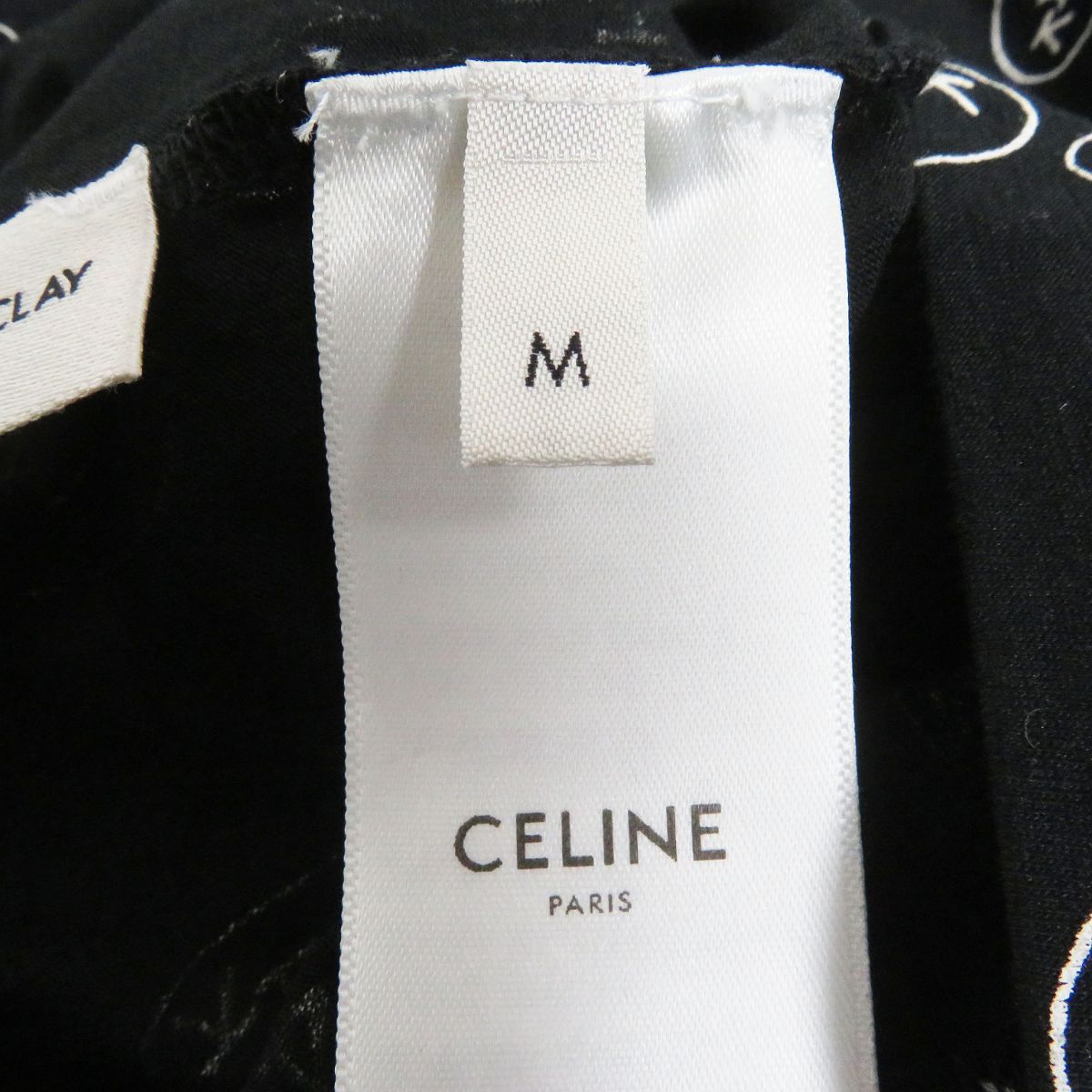 Celine Cotton T-Shirt Black M 2X008388E