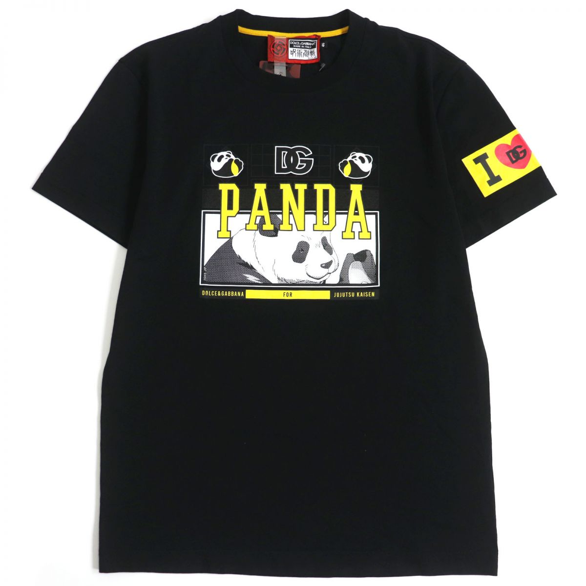 Dolce & Gabbana Panda Crew Neck T-Shirt Black 46