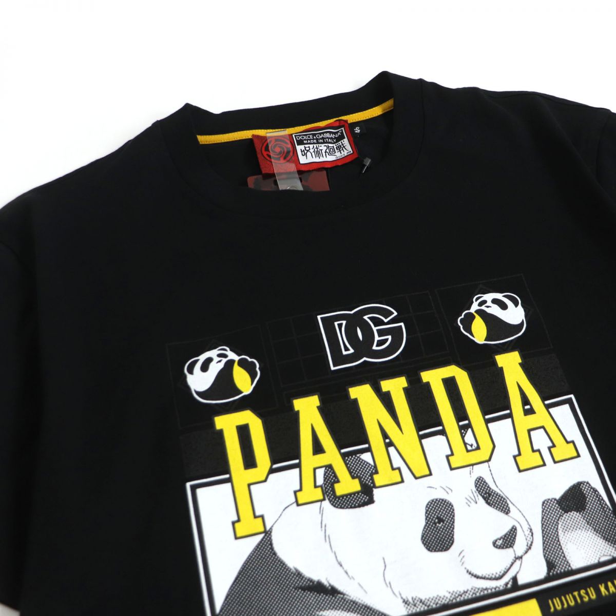 Dolce & Gabbana Panda Crew Neck T-Shirt Black 46