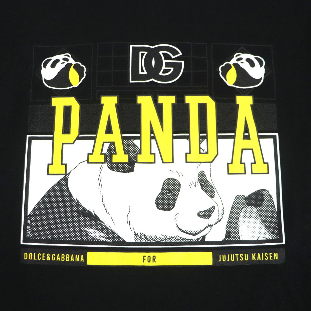 Dolce & Gabbana Panda Crew Neck T-Shirt Black 46