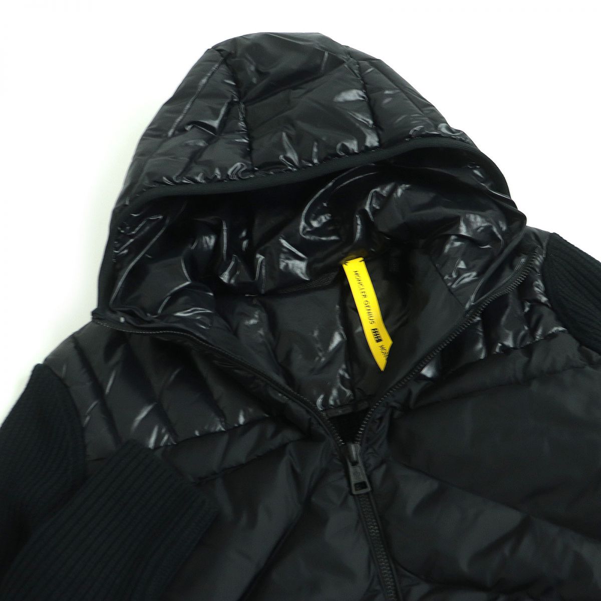 Moncler Genius Wool Hooded Down Jacket Black S