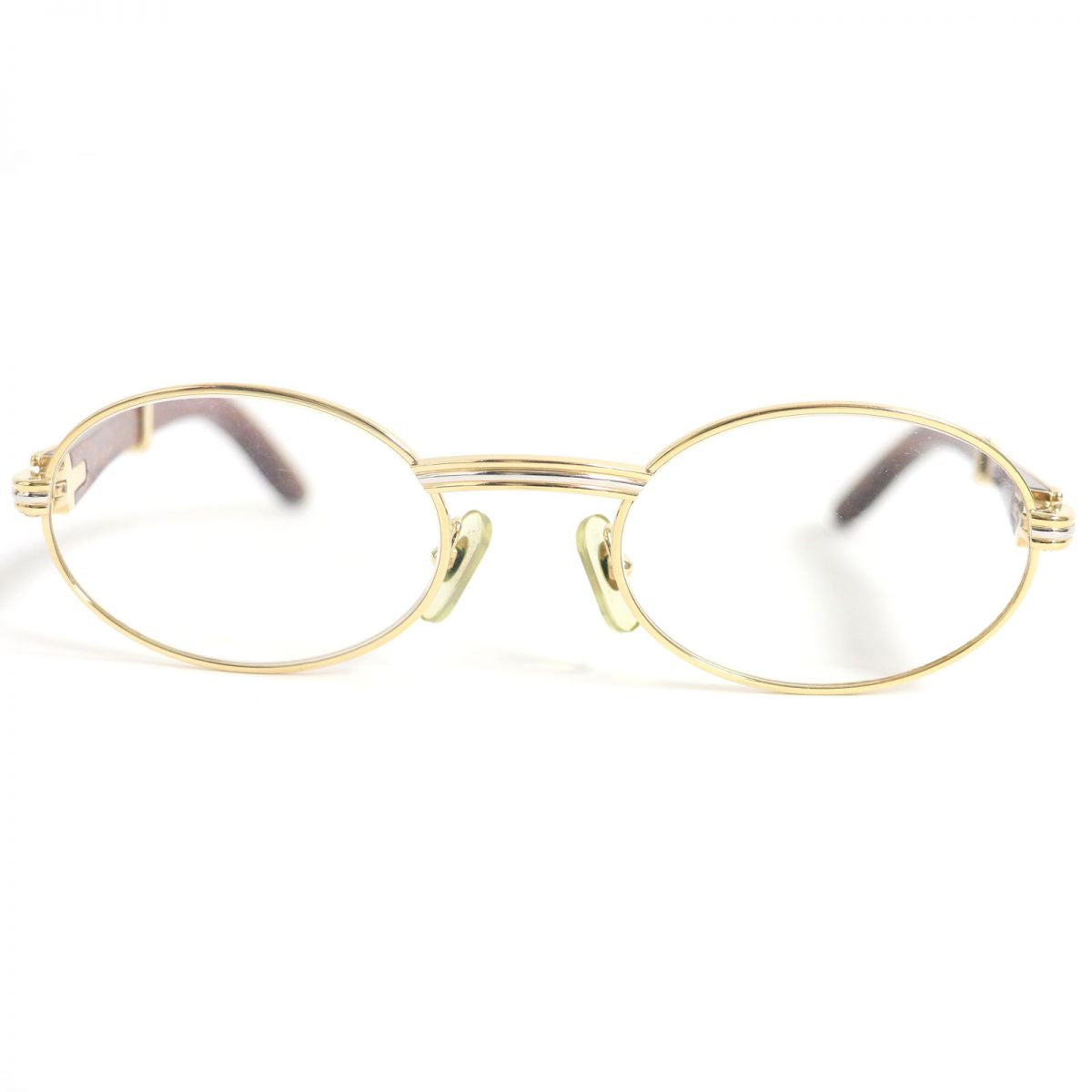 Cartier Trinity Wood Temple Oval Glasses