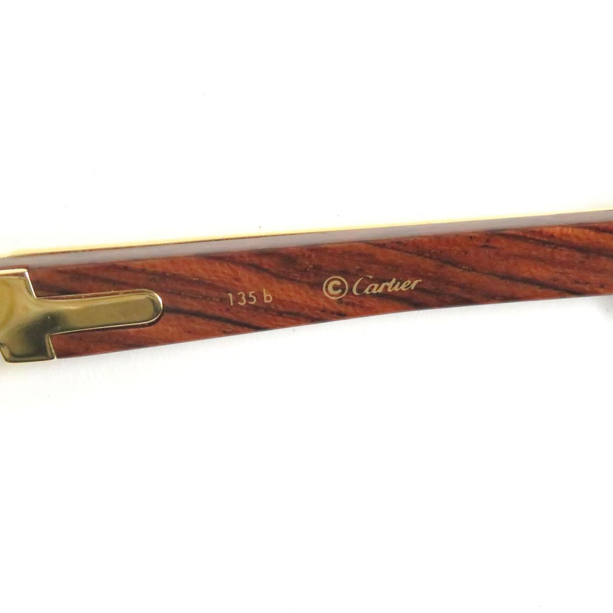 Cartier Trinity Wood Temple Oval Glasses