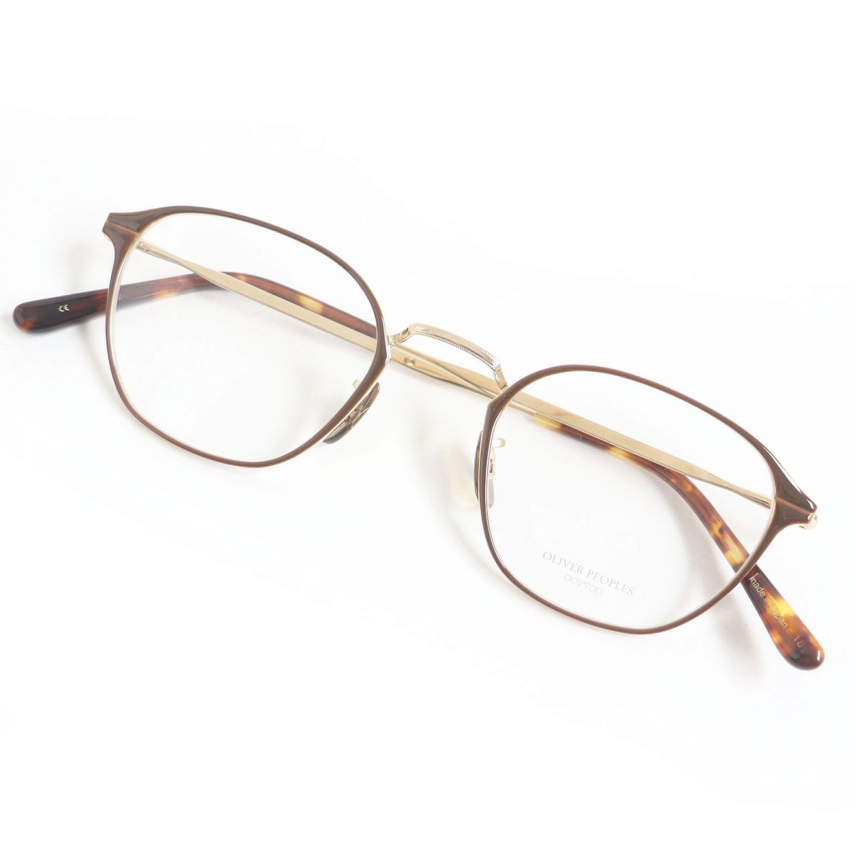 OLIVER PEOPLES Dayson Boston Glasses Brown Gold