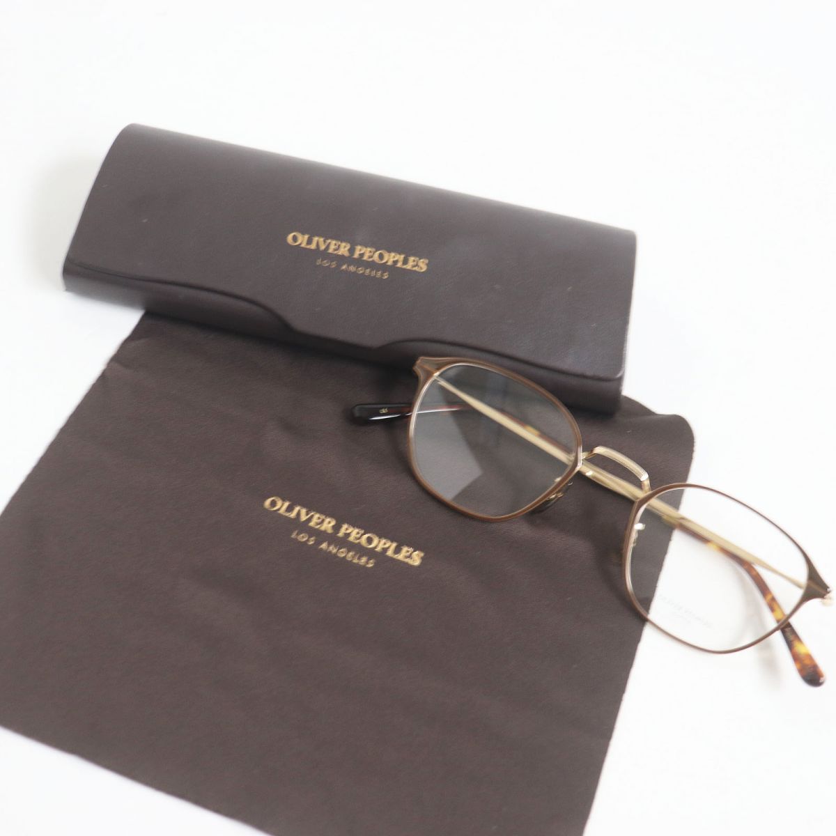 OLIVER PEOPLES Dayson Boston Glasses Brown Gold