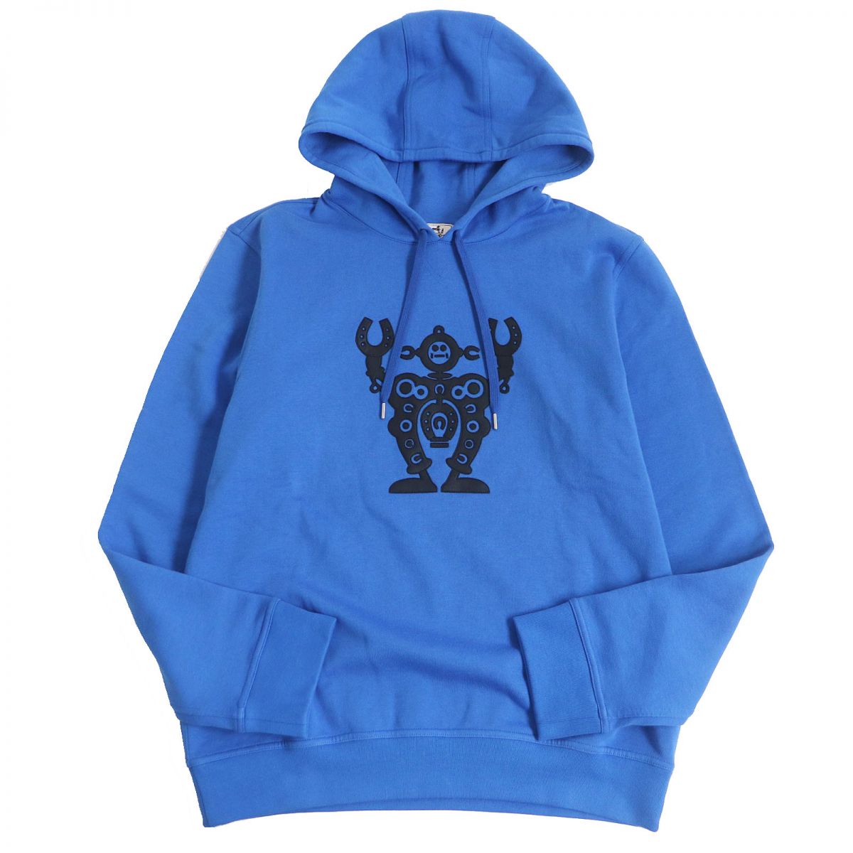 Hermes Lamb Leather Hoodie Blue L