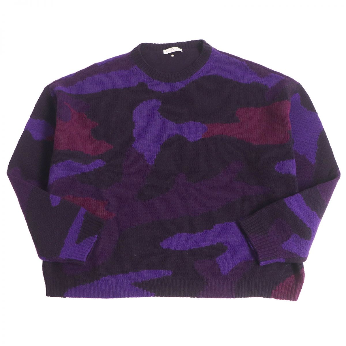 Valentino Camo Rockstud Wool Sweater XL