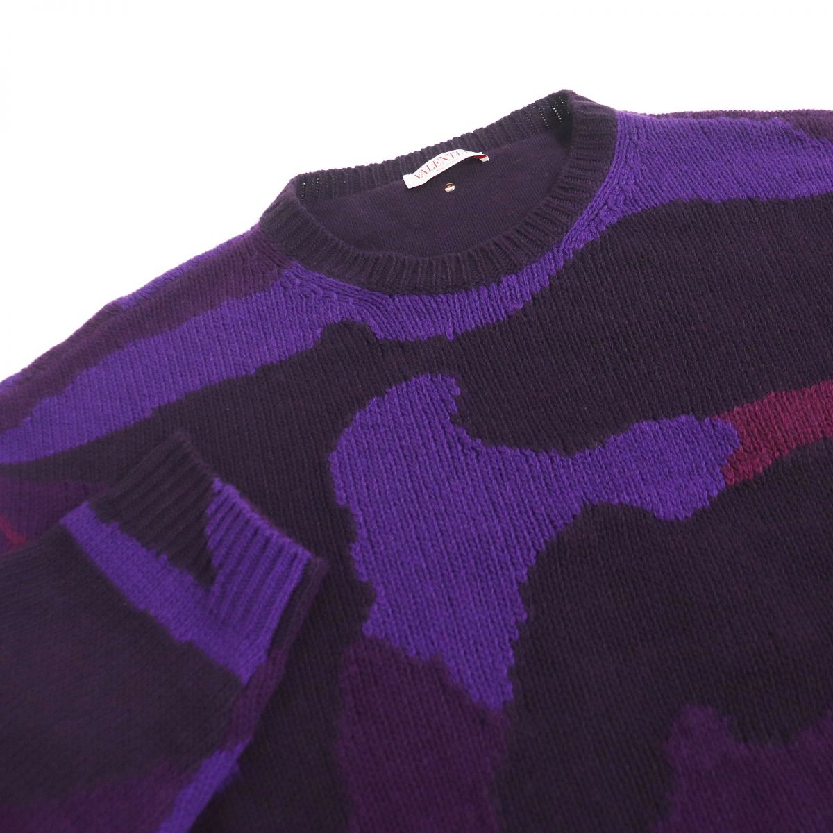 Valentino Camo Rockstud Wool Sweater XL