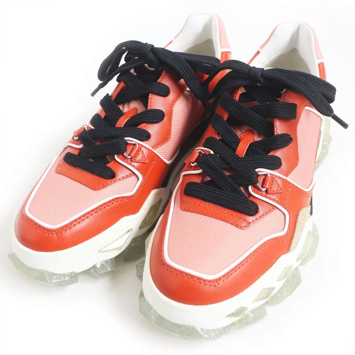 Jimmy Choo Diamond X Trainer Sneakers Orange