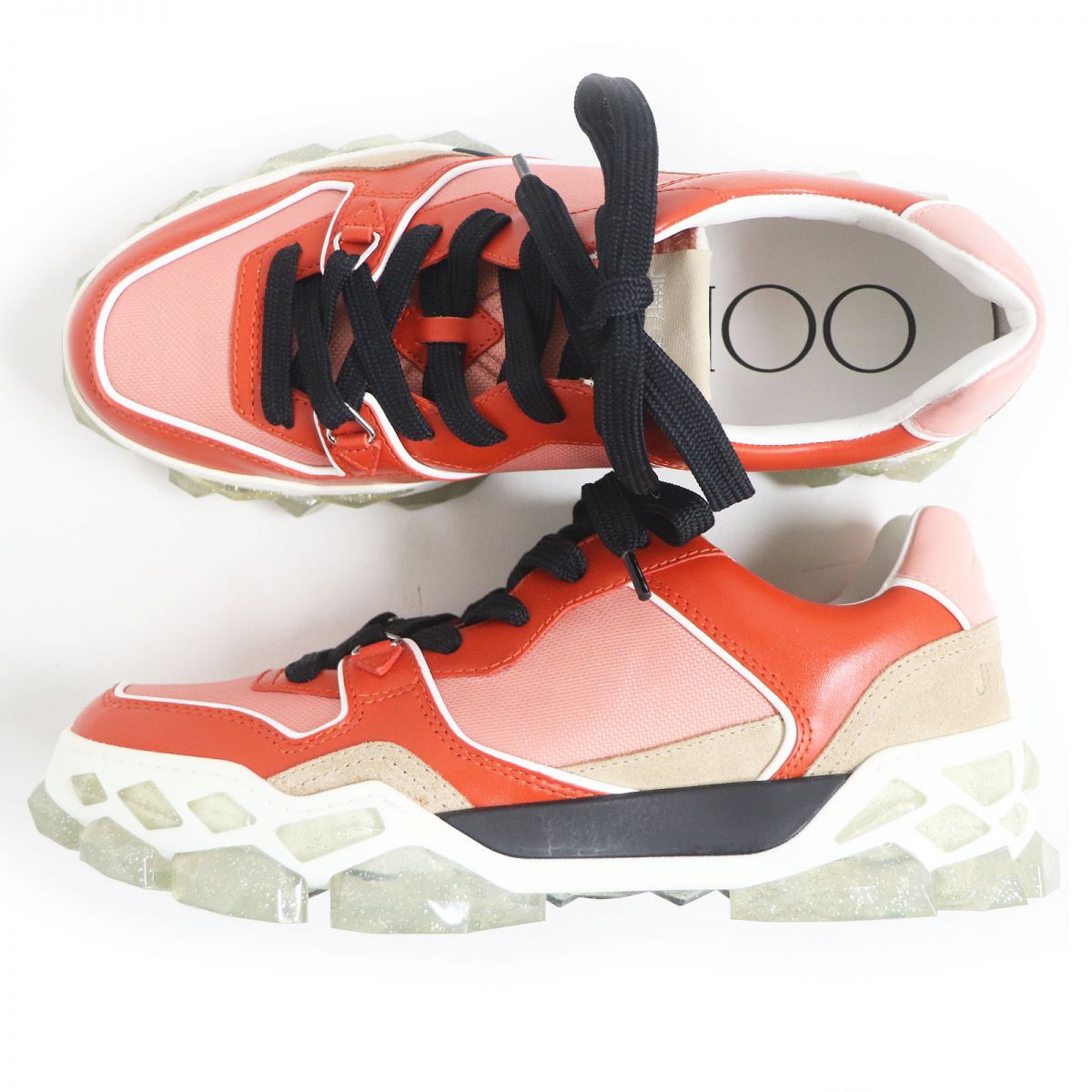 Jimmy Choo Diamond X Trainer Sneakers Orange